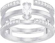 Buy Swarovski Spiral Ring White Rhodium Plated for Women - Priced at